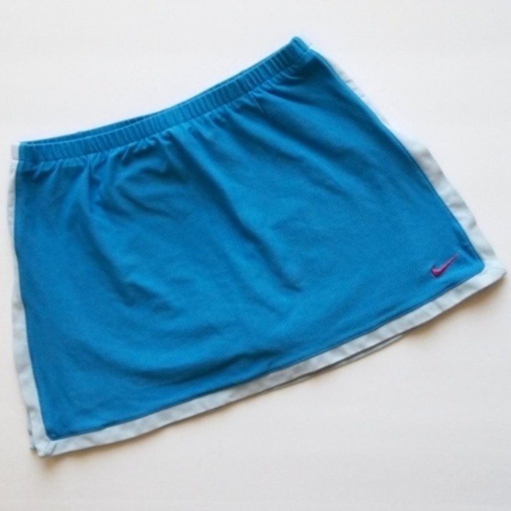 {Nike} Retro Blue Spandex Dri-Fit Skorts
